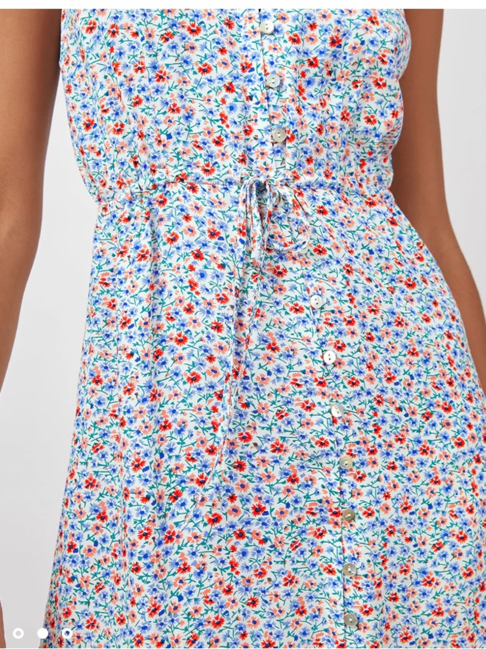 Rails Frida Floral High-Low Midi SunDress ruffle hem strappy size M - Picture 3 of 12